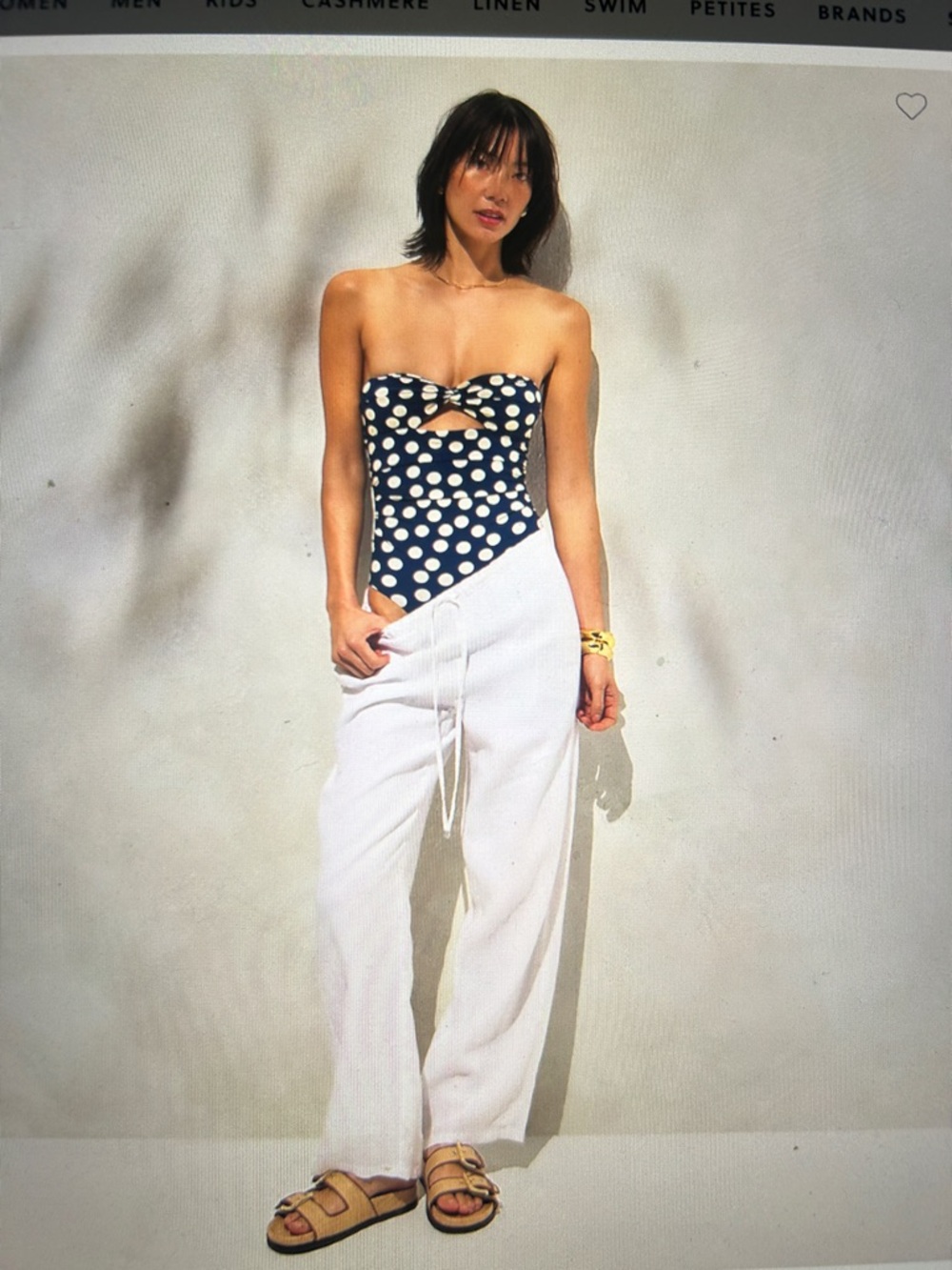 Gemma Ruched Bandeau Cutout One-Piece Size 4